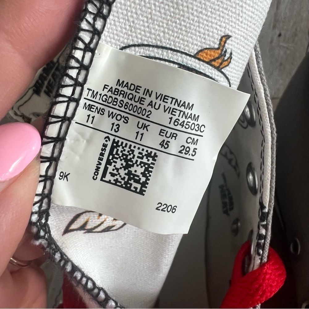 Converse Custom Miami Heat Gray High-Top Sneakers 11 - Picture 5 of 7